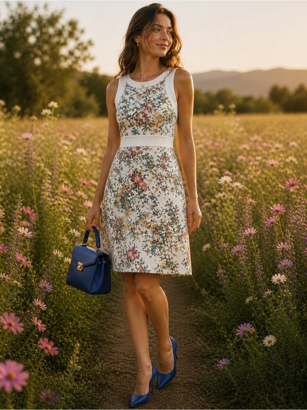Elegant Floral Midi Dress